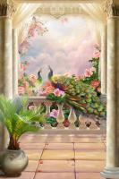 Павлины на террасе