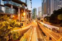 Утро в современном городе