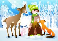 Девочка в лесу