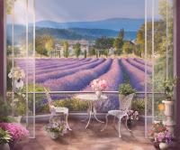 Терраса с видом на лавандовое поле