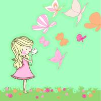 Девочка с бабочками