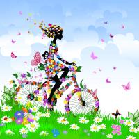 Девушка на велосипеде