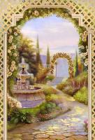 Фонтанчик в цветах