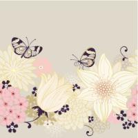 Бабочки на цветах