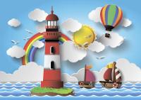 3Д маяк и корабли