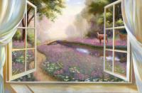 Олени за окном