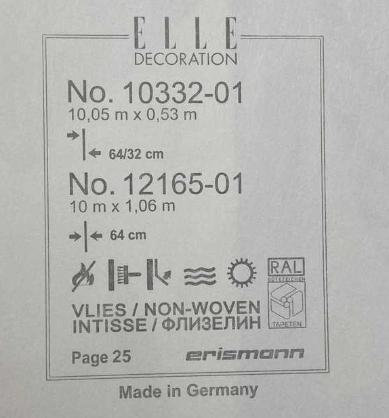 Фото – обои Erismann Elle Decoration 3 12165-01 (10332-01) || Erismann Elle Decoration 3 12165-01 (10332-01)