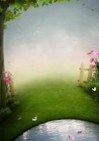 Трава у озера