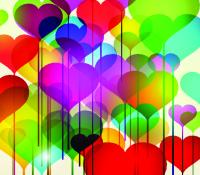 Цветные сердечки