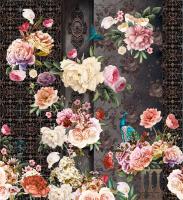 Цветы на фоне стены