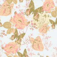 Винтажные бабочки и цветы