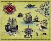 Коллаж с кораблями