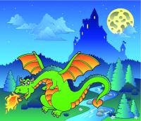 Дракон у замка