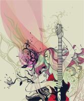 Иллюстрация Девушка с гитарой