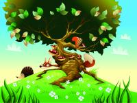 Лисица и ежик