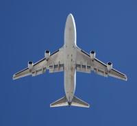 Вид на самолет снизу