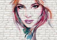 Девушка нарисованная акварелью