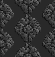 Черный 3d орнамент