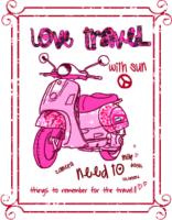 Розовый мопед