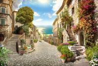 Красивая улица с цветами