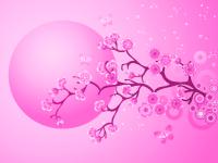 Розовая ветка