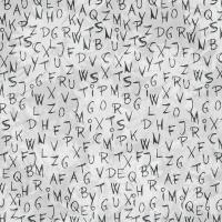 Буквы на мятой бумаге