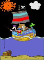 Корабль с пиратами