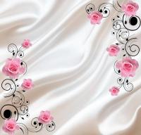Розы на ткани