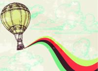 Воздушный шар в стиле винтаж