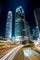 Небоскребы ночного города