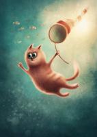 Кот с сачком