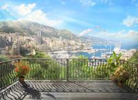 Балкон с видом на морской город