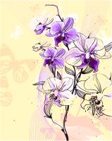Нарисованная орхидея
