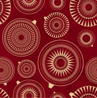 Малиновый орнамент с кругами