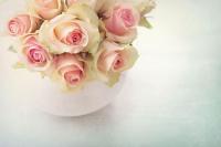 Розовые цветы в вазе