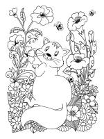 Котик в цветах