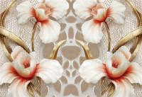 Узор цветы из стекла