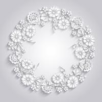 Белый цветочный фон