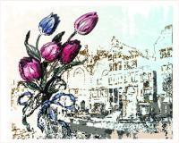 Иллюстрация с тюльпанами