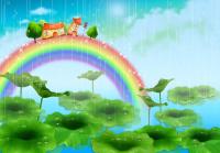 Домики на радуге