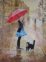 Девушка и кот