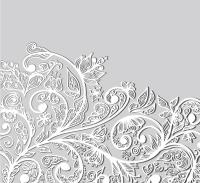 Белый орнамент на сером фоне