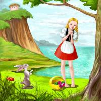 Девочка и зайчик