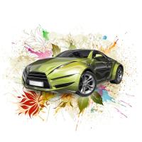 Зеленый автомобиль