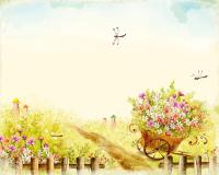 Тачка с цветами