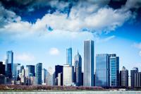 Современные небоскребы большого города