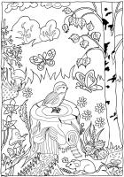 Птичка в лесу