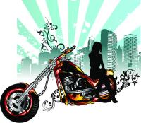 Девушка на мотоцикле