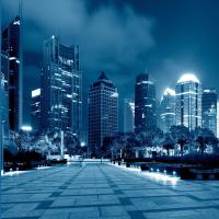 Парк в ночном городе