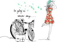 Девушка с велосипедом